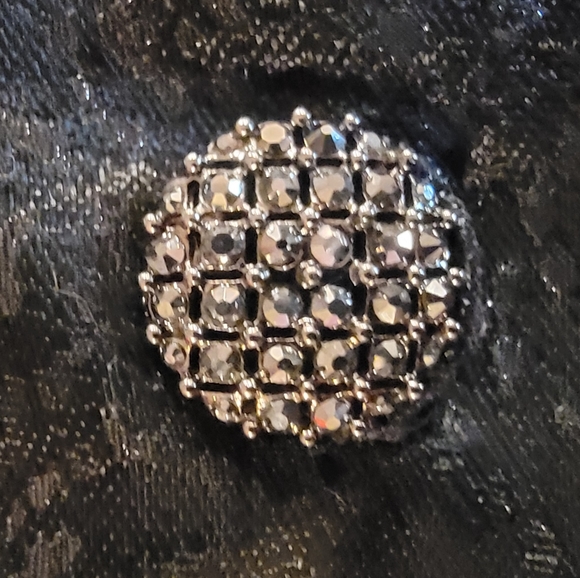 Zelda Vintage Black Blazer Steampunk Heart/Spade Design SZ 10 - Picture 6 of 13